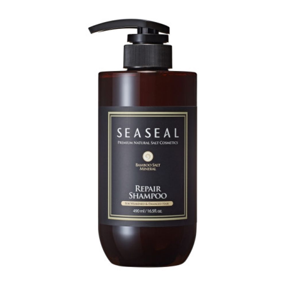 [INSAN BAMB00 SALT] SEASEAL BAMBOO SALT MINERAL REPAIR SHAMPOO FOR WEAKINED & DAMAGED HAIR 490ml-Made in Korea